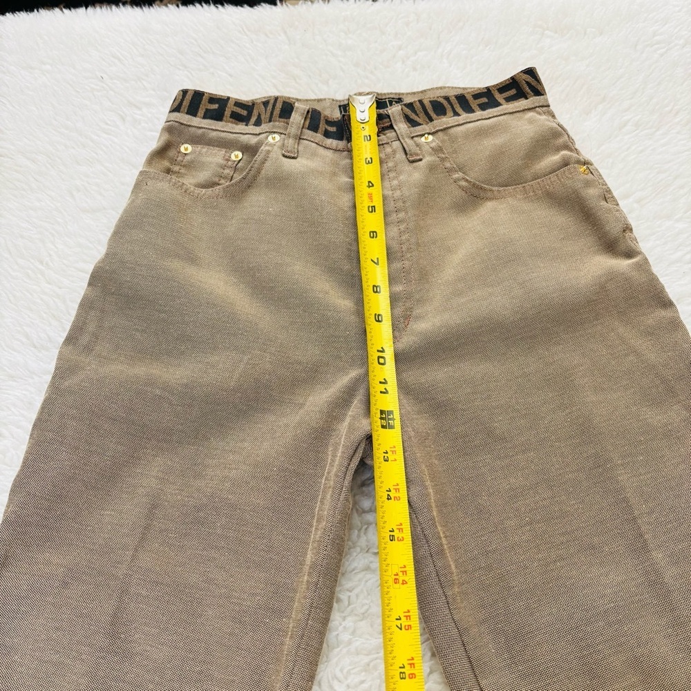 Fendi High Waist Women’s Tan Pants size EU 43 US 29 - Picture 15 of 16